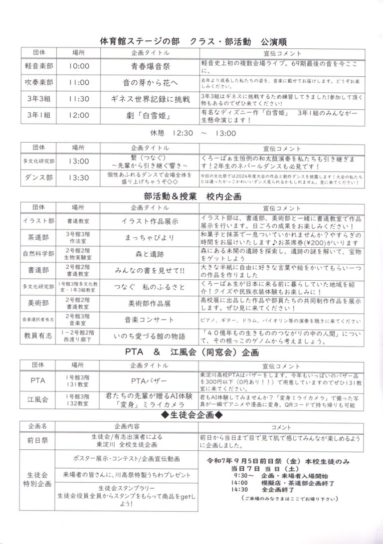 川高祭パンフ見開き②